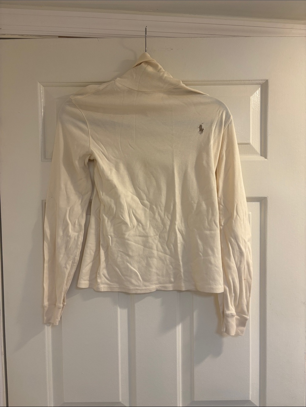 Ralph Lauren Cream Long-Sleeve Turtleneck Shirt